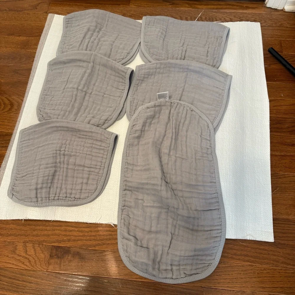 Gray Muslin Burp Cloth LOOXII